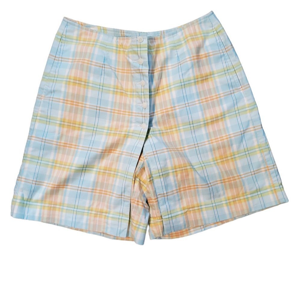 Lizgolf Liz Claiborne Pastel Plaid Skort with‎ Pockets